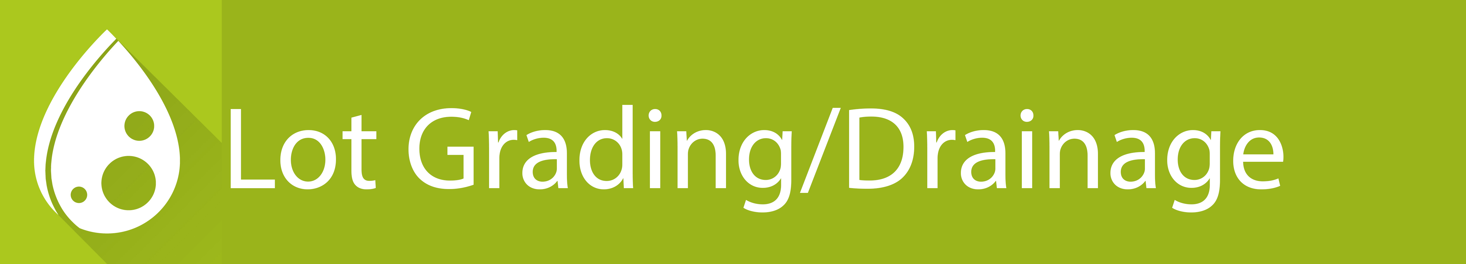 Lot Grading Drainage Page