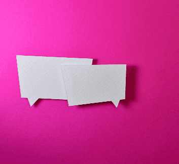 Image of paper conversation bubbles