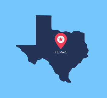 Outline of the state of Texas