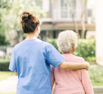 picture of caregiver and woman