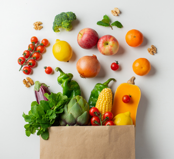 image of healthy fruits and vegetables