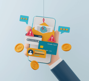 image of phone with pop-ups and alerts